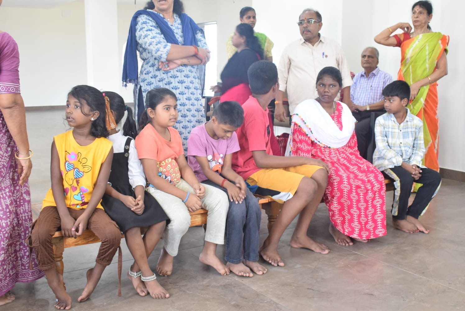 Students in the classroom at Visvatha Learning Centre